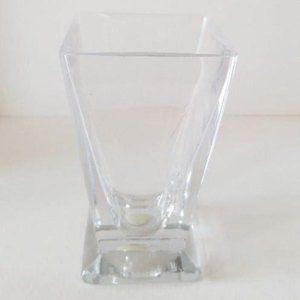 Handcrafted Vase Clear Glass AAC 5x3 Table Flowers Never Used